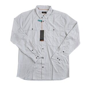 Orvis River Guide 2.0 Mens Large Tall Shirt UPF 40 Active Fit‎ White Roll Sleeve
